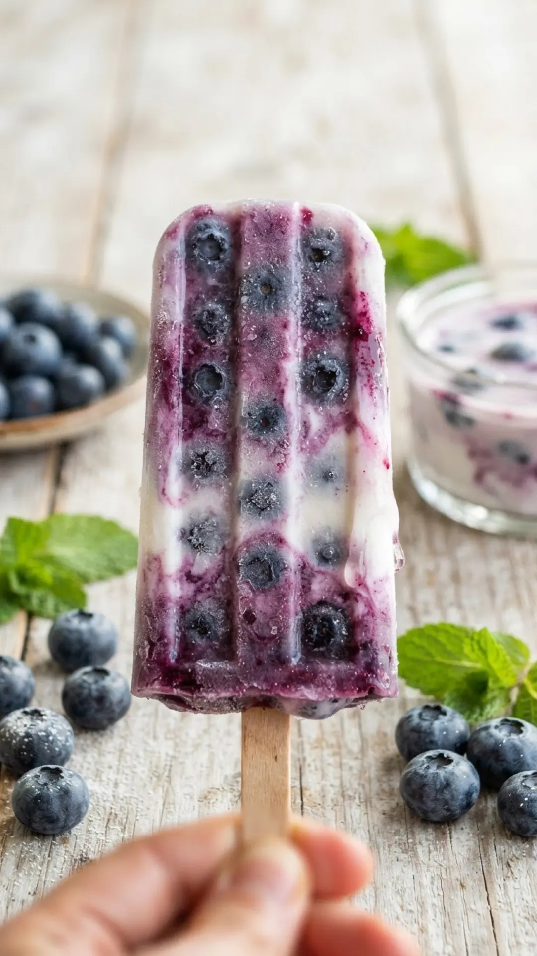 Homemade Blueberry Popsicle Recipe Preparation