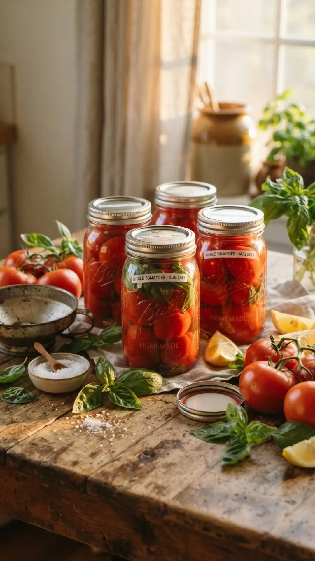 Homemade Canned Crushed Tomatoes Preparation