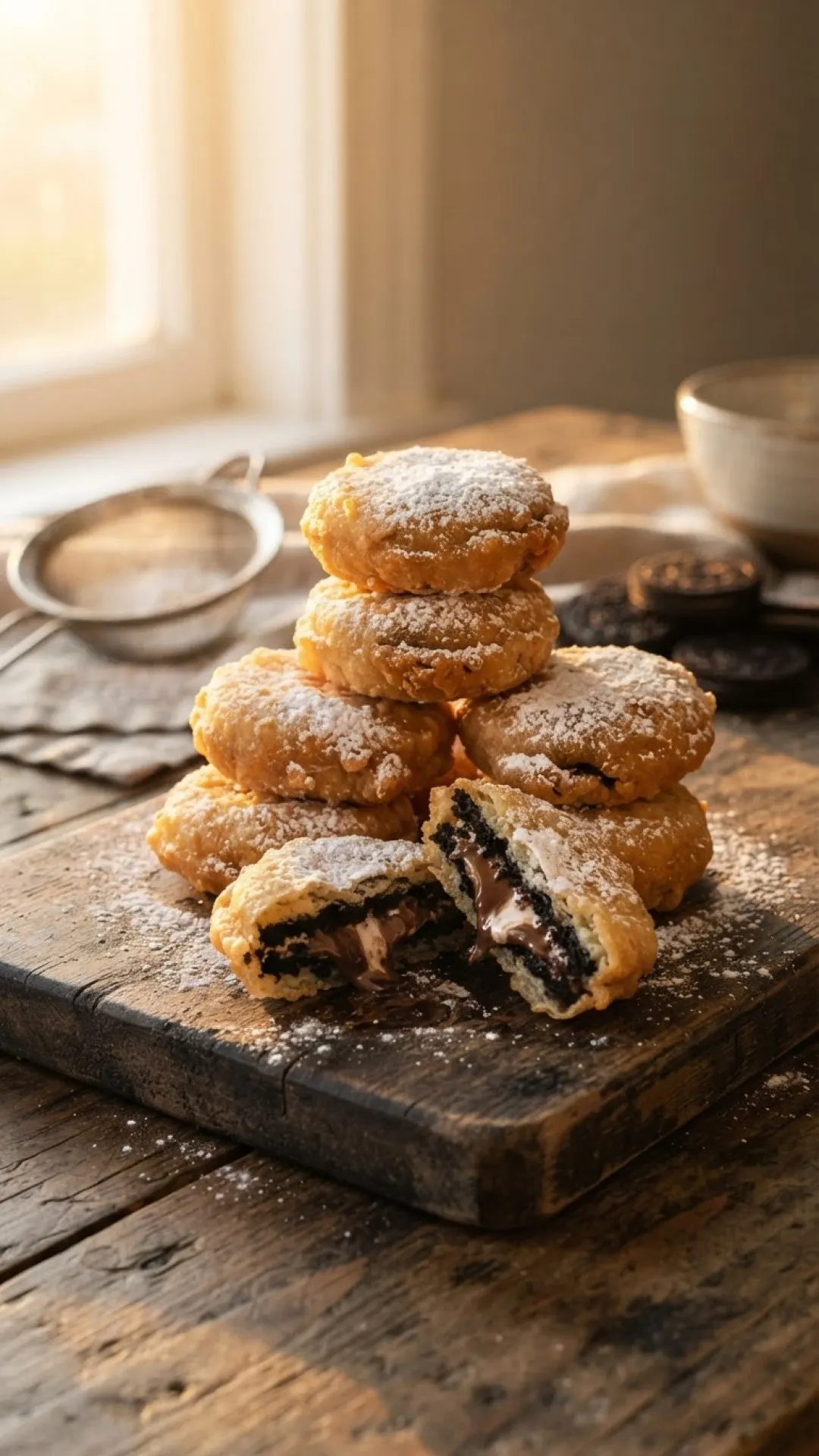 Homemade Carnival Style Fried Oreos Preparation