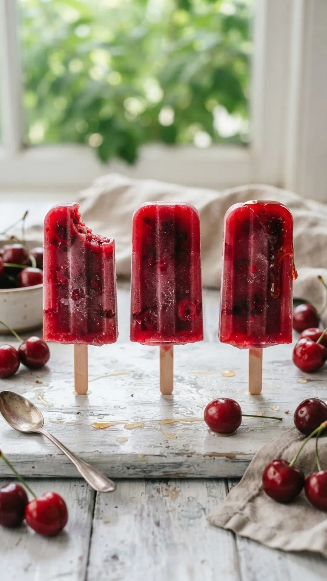 Homemade Cherry Popsicle Recipe Preparation