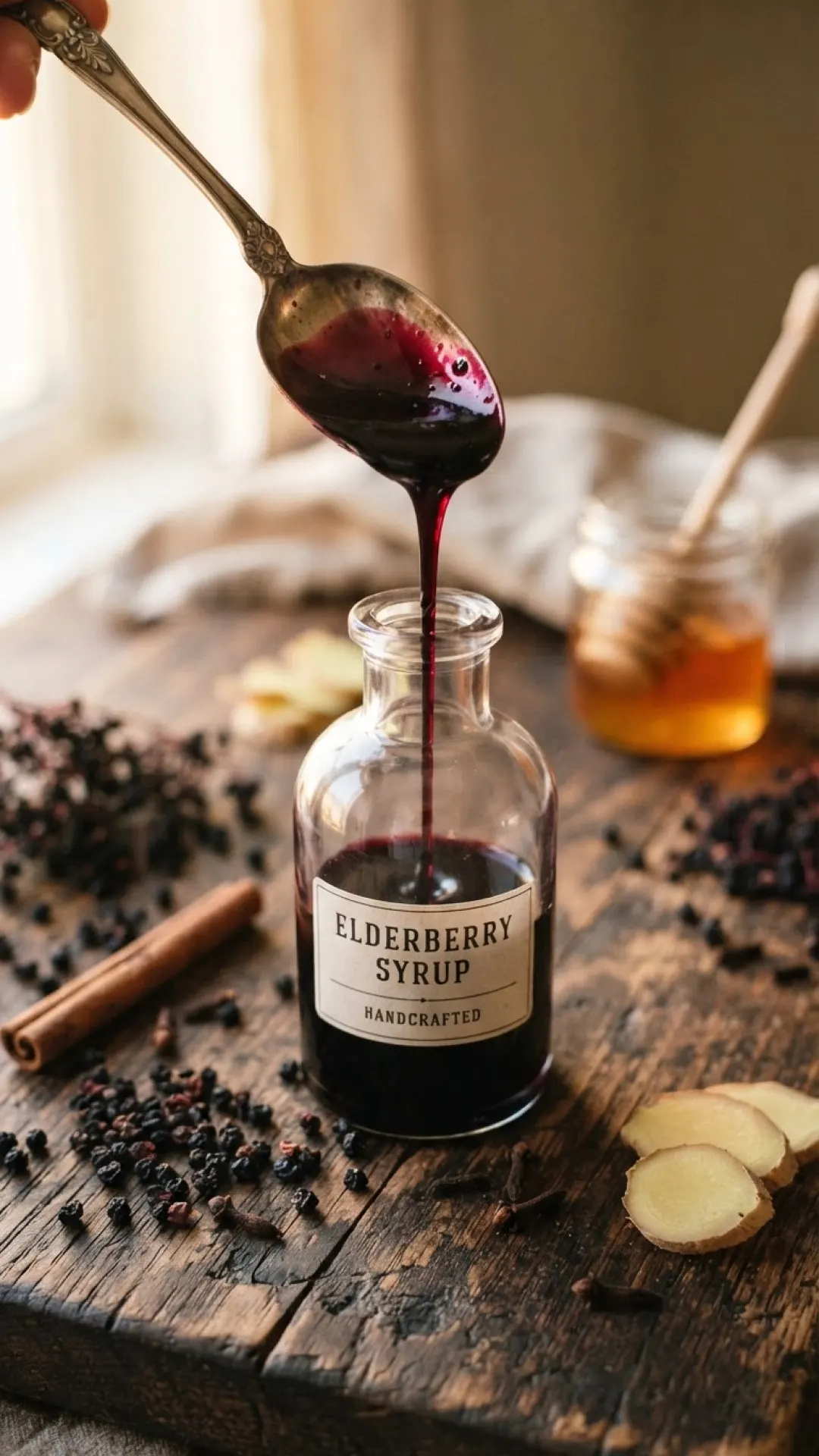 Homemade Elderberry Syrup Preparation