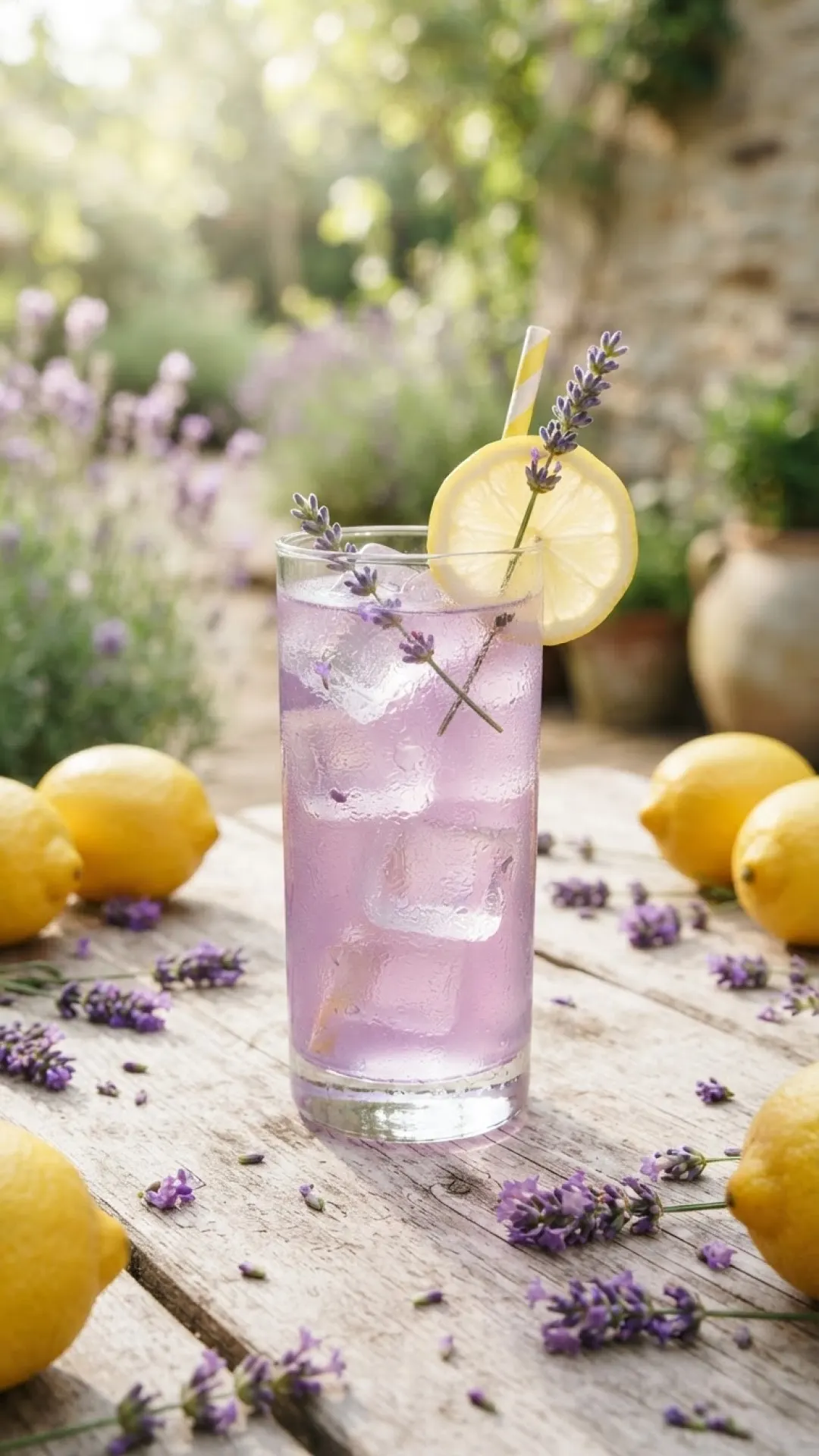 Homemade Lavender Lemonade Preparation