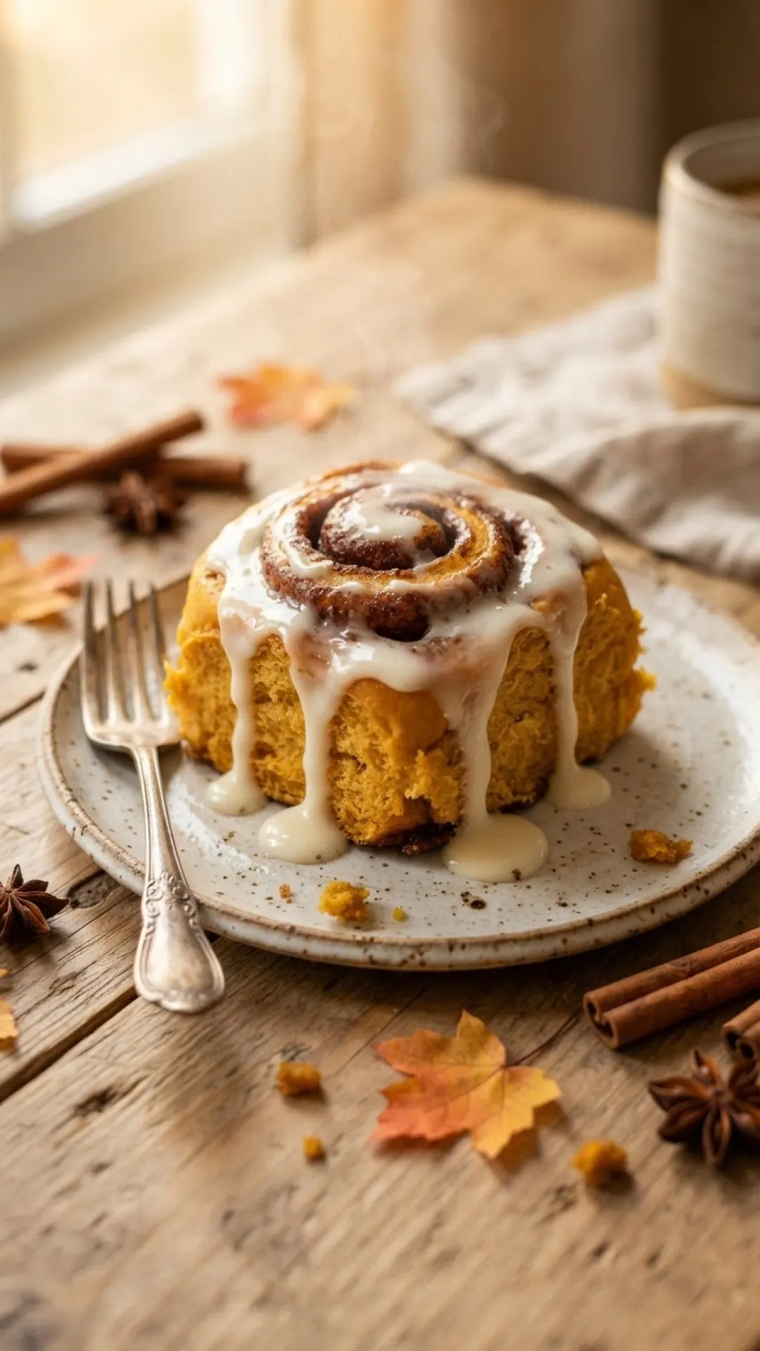 Homemade Pumpkin Cinnamon Rolls with Cream Cheese Frosting Preparation