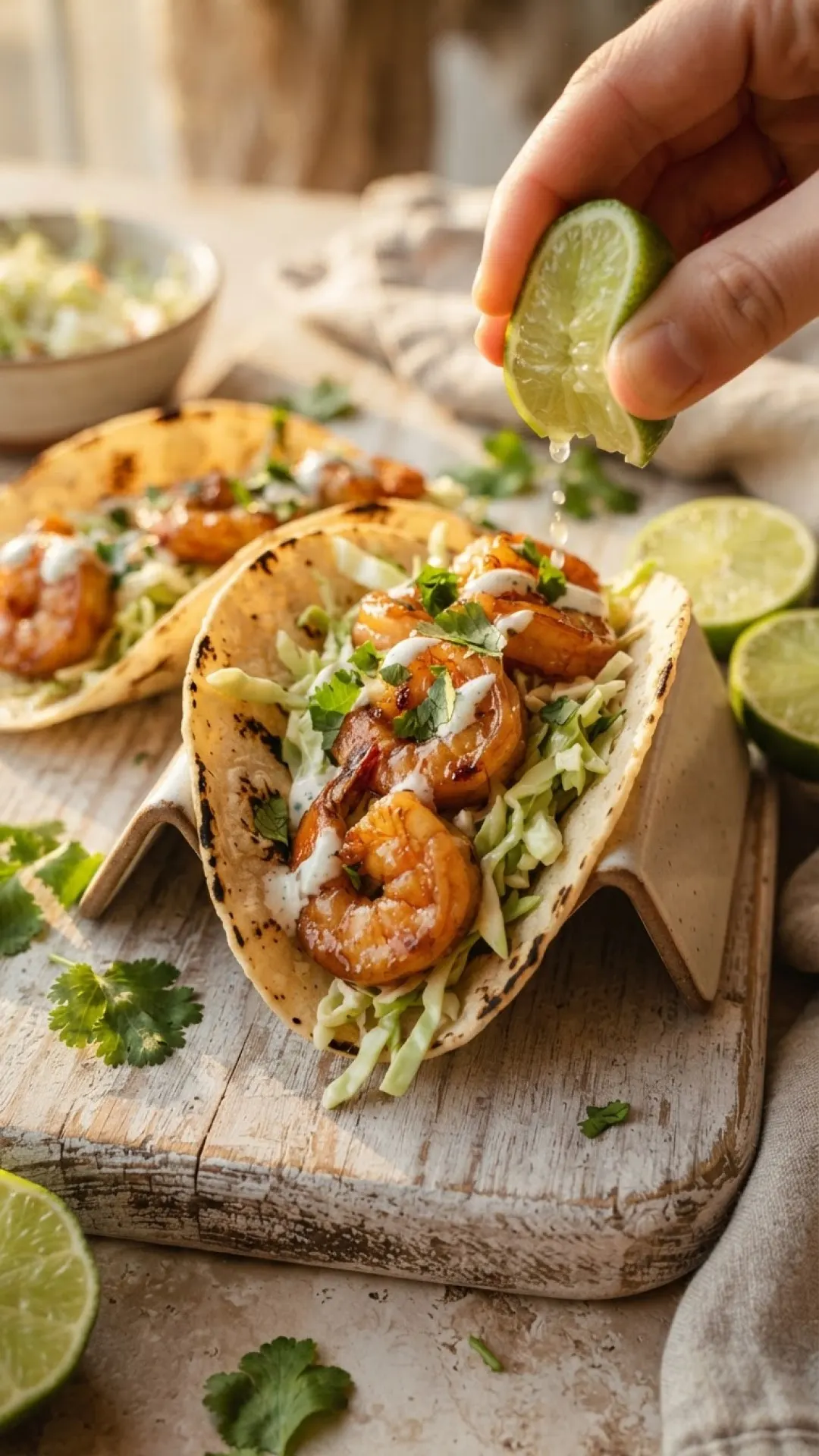 Honey-Lime Shrimp Tacos Preparation