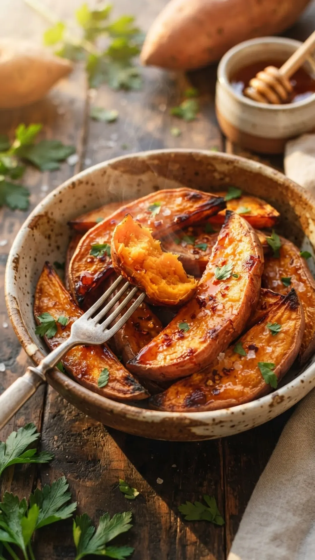 Hot Honey Melting Sweet Potatoes Preparation