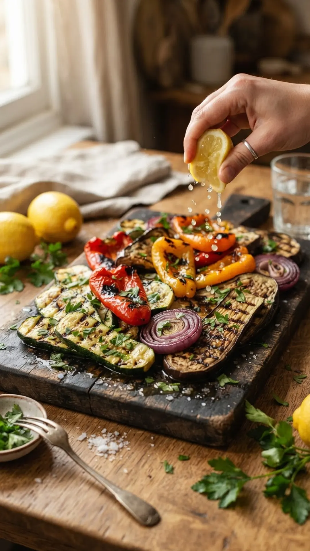 Mediterranean Grilled Vegetable Platter Preparation