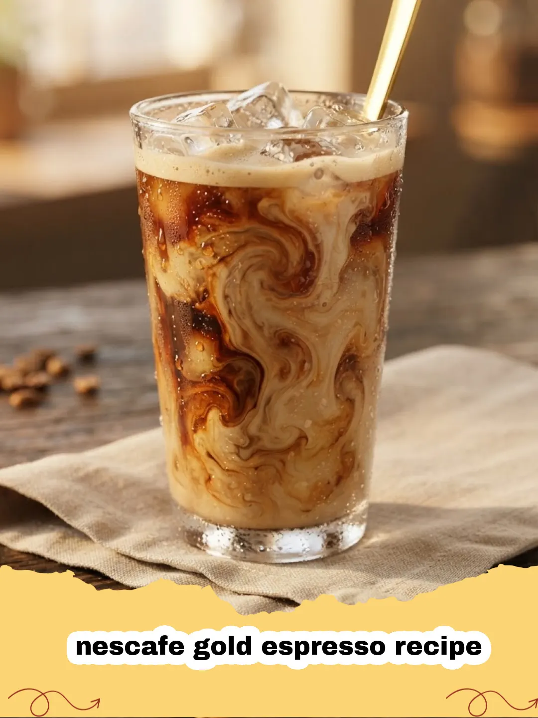 nescafe gold espresso recipe - A perfectly prepared cup of Nescafe Gold Espresso with golden-brown crema, steaming gently.