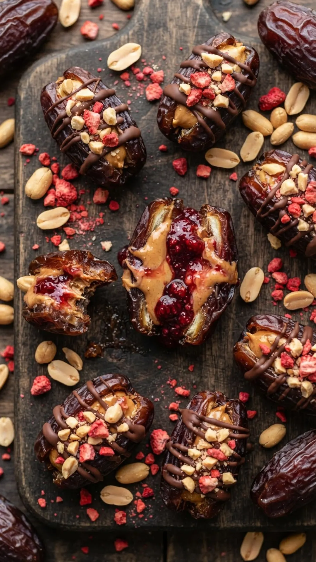 PB&J Stuffed Dates Preparation