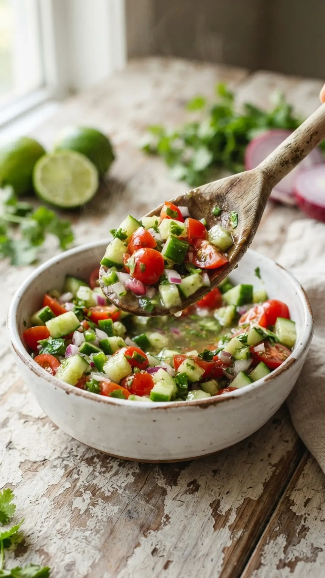 Refreshing Cucumber Salsa Preparation