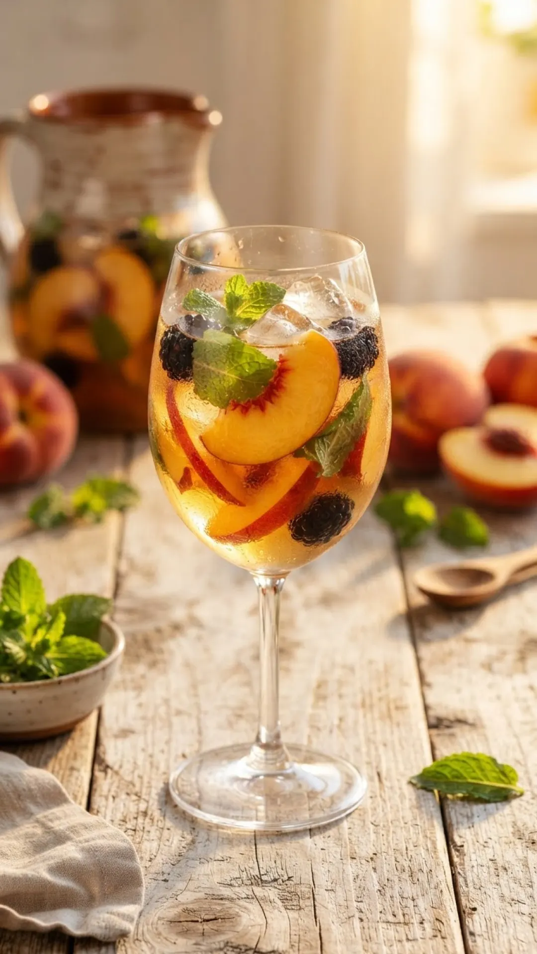Refreshing Summer Peach Sangria Preparation