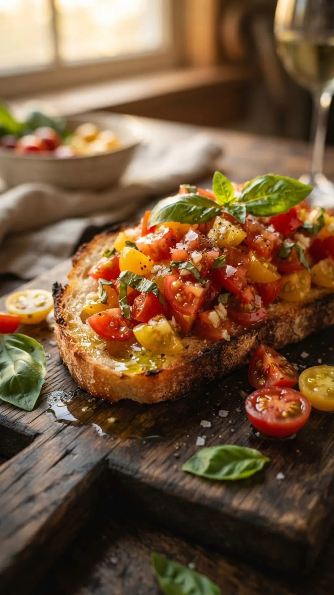 Roasted Tomato and Garlic Pasta with Fresh Basil Preparation