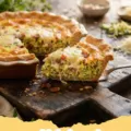 zucchini pie recipes - A golden-brown slice of savory zucchini pie with a flaky crust on a plate