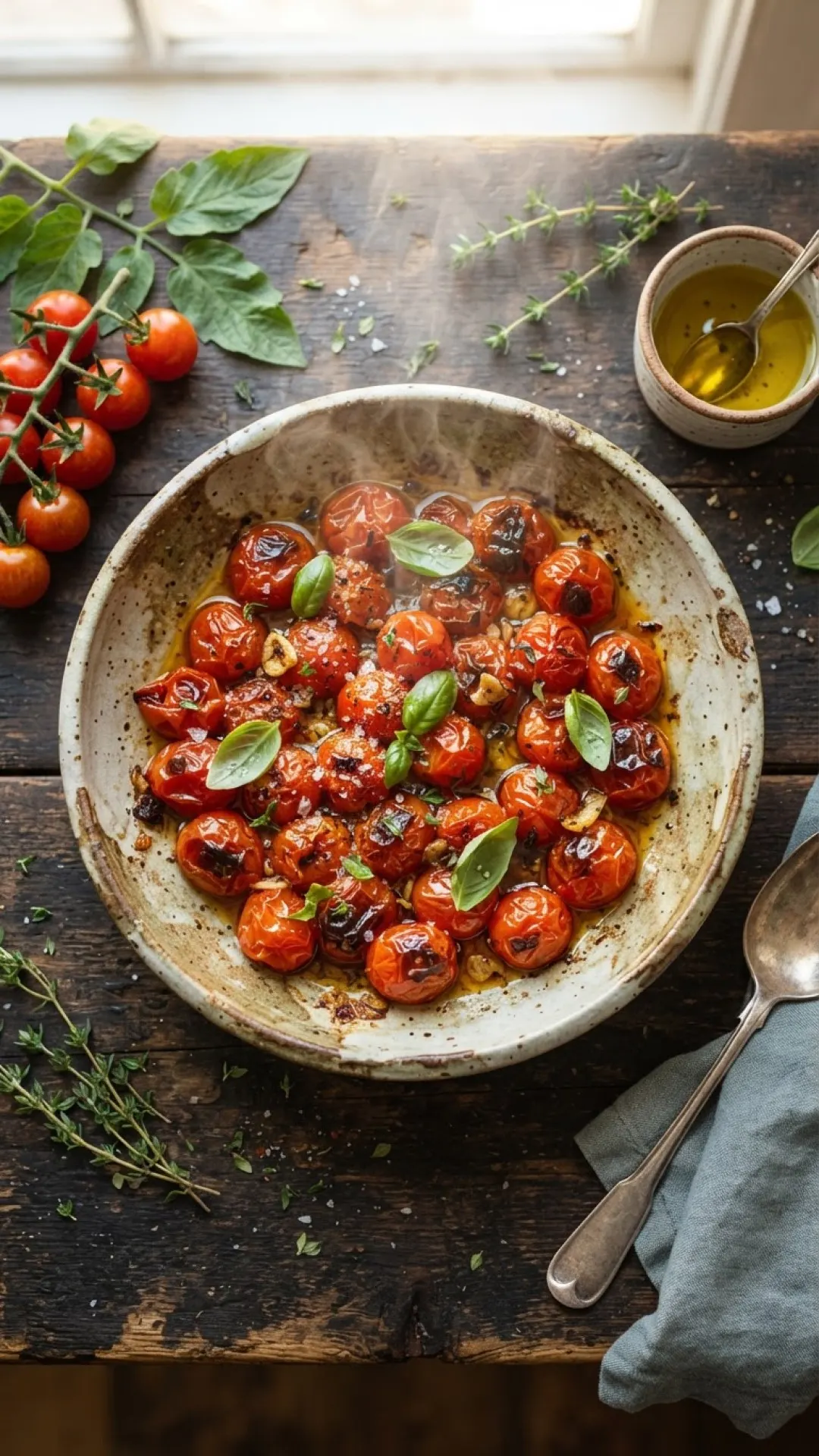 Sheet Pan Roasted Chicken and Cherry Tomatoes Preparation