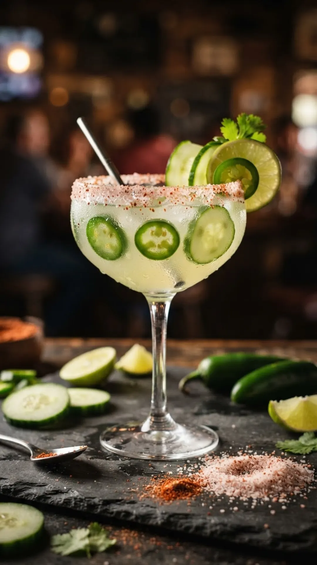 Spicy Cucumber Margarita Preparation