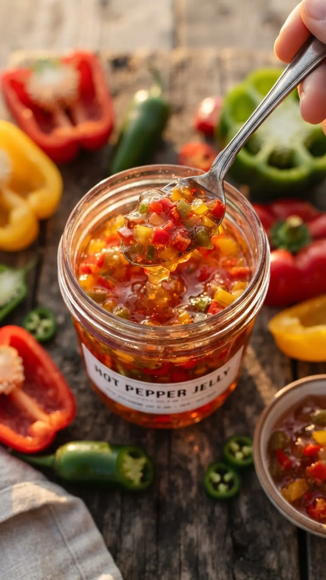 Sweet and Spicy Hot Pepper Jelly Preparation