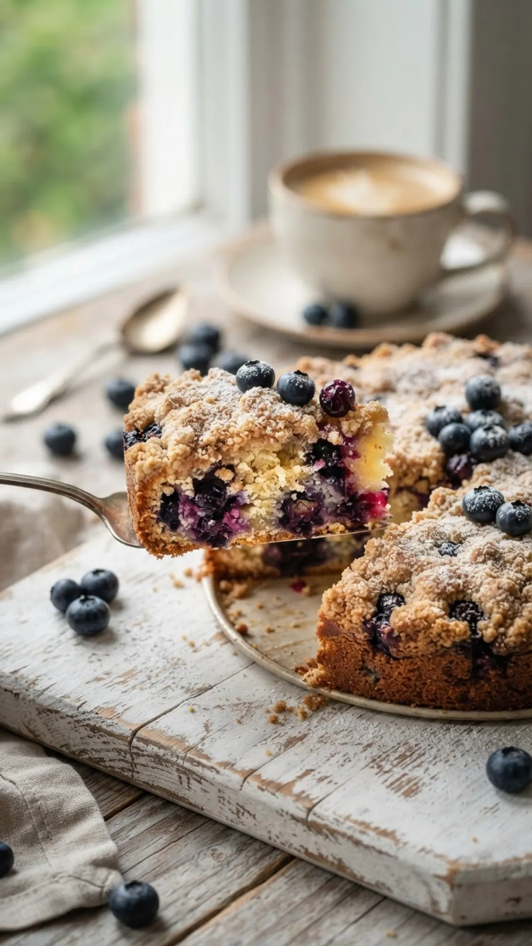 The Best Old-Fashioned Blueberry Coffee Cake with Crumb Topping Preparation