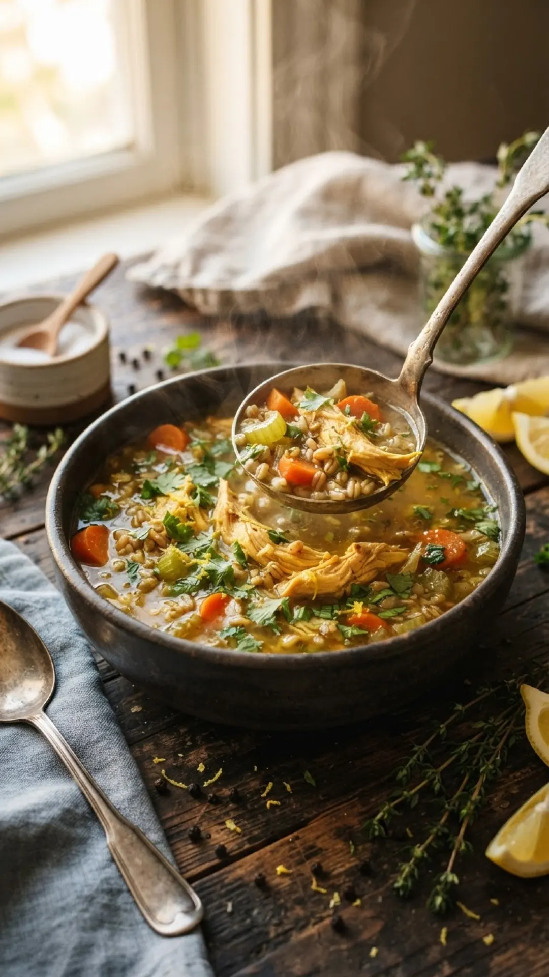 The Ultimate Creamy Chicken Noodle Crockpot Soup Preparation