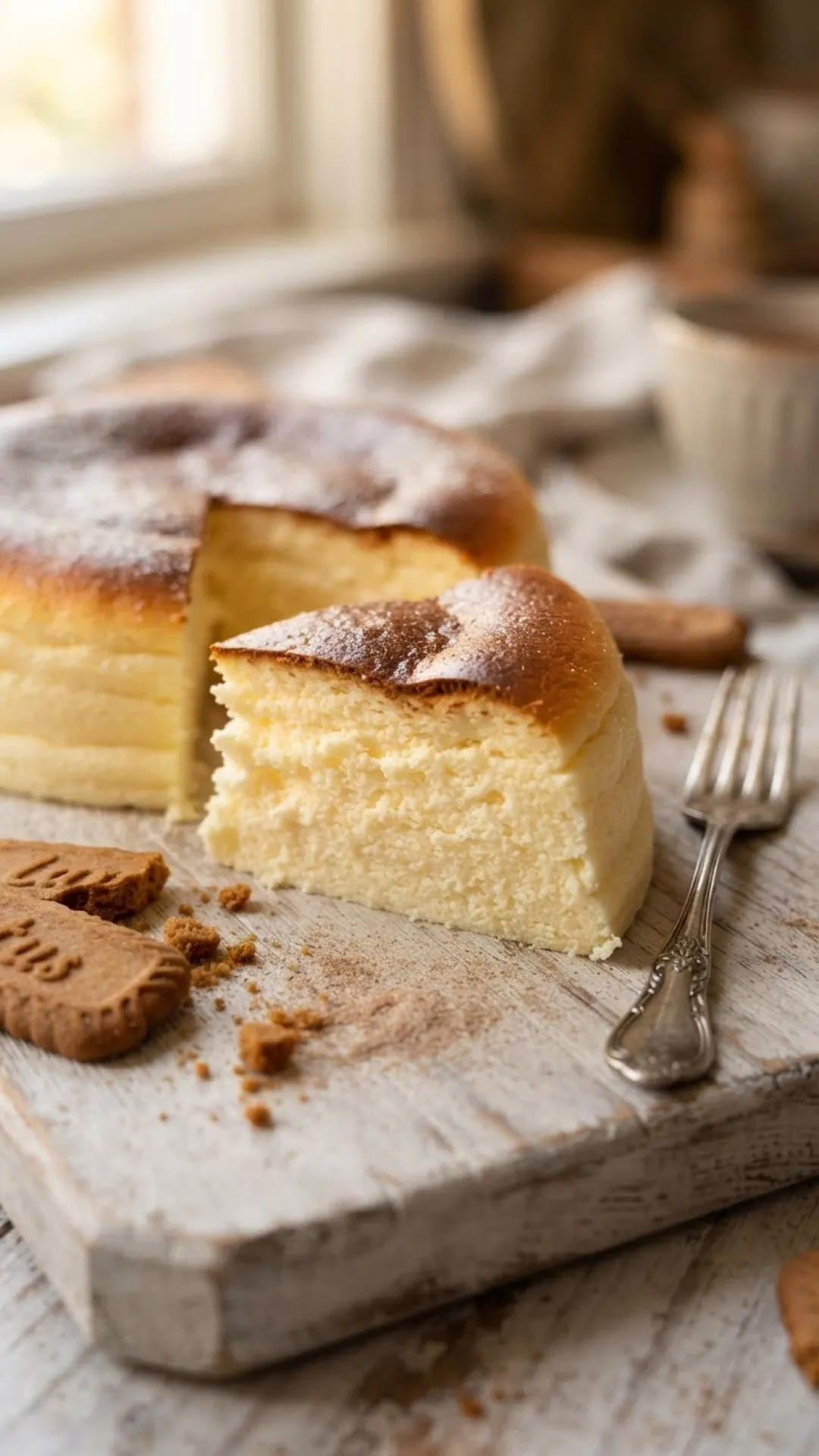 Two-Ingredient Japanese Cheesecake Preparation