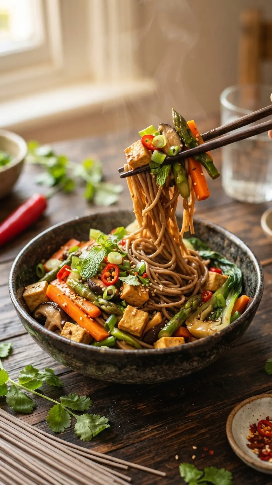 Umami Bomb Beef & Mushroom Stir-Fry with Garlic Noodles Preparation