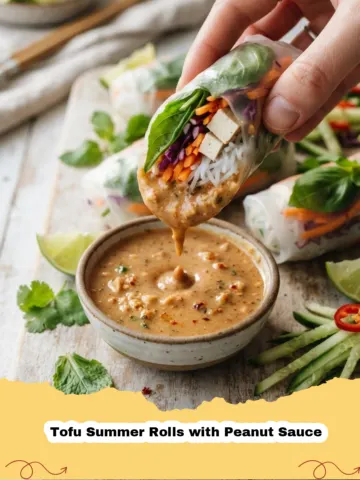 Fresh & Flavorful Tofu Summer Rolls with Peanut Sauce