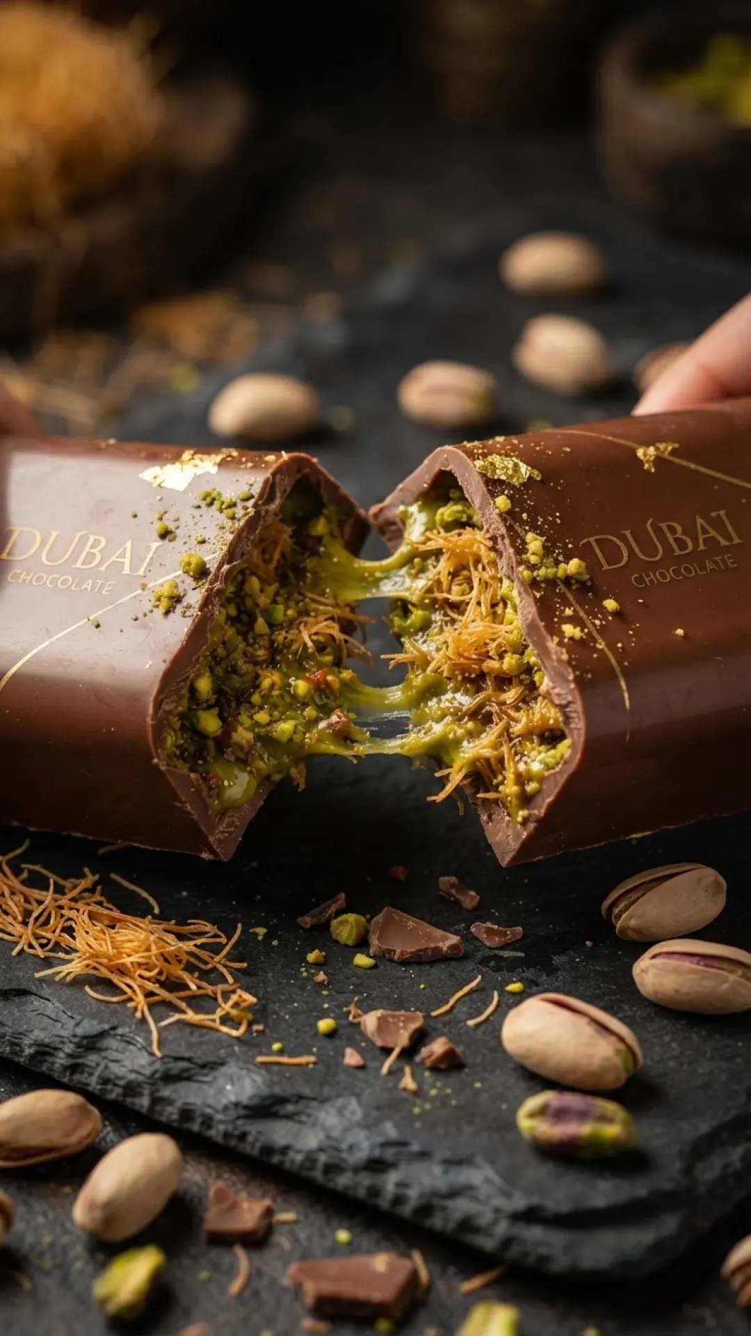 Viral Dubai Chocolate Bar (Pistachio Kataifi) Preparation