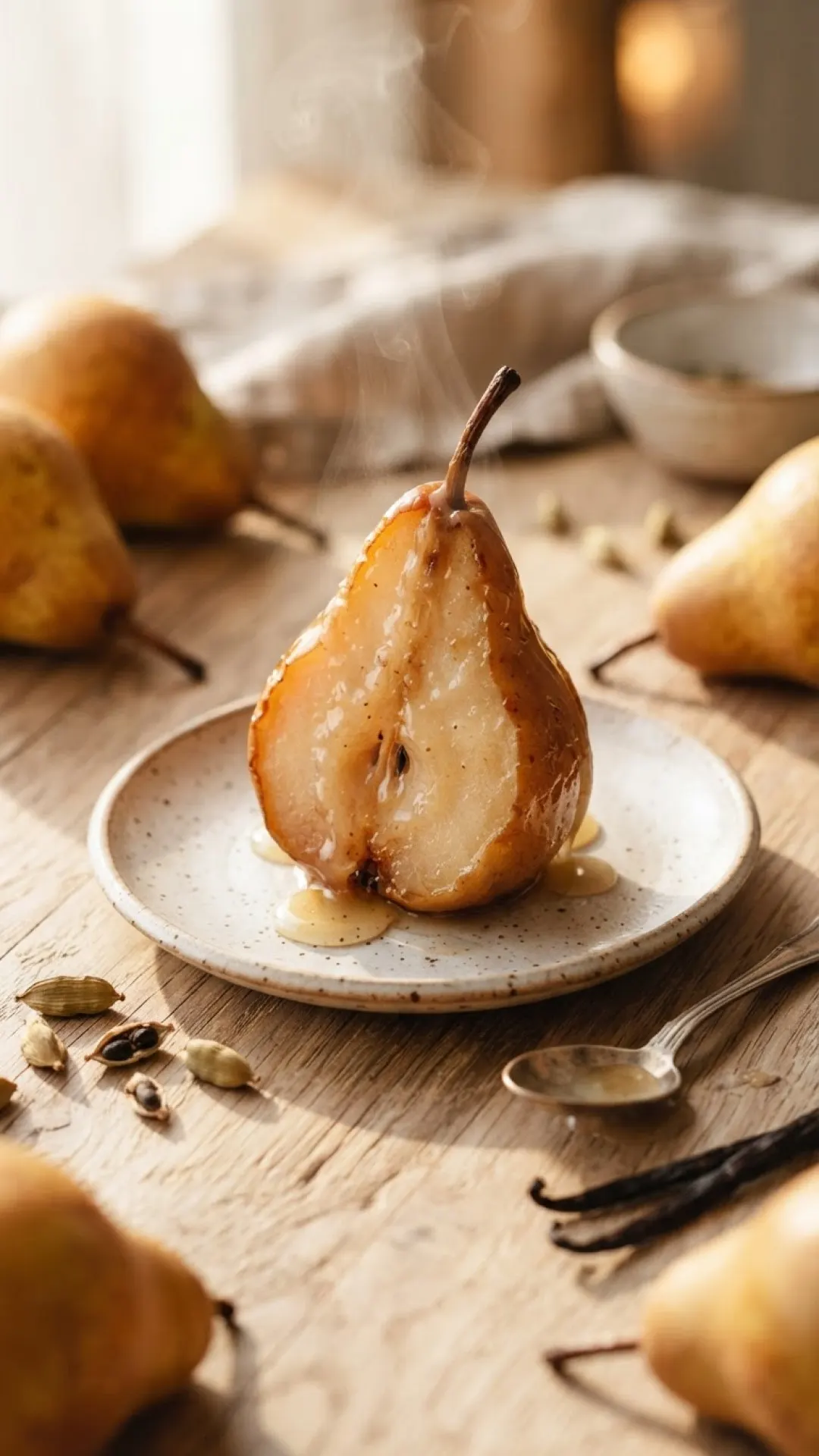 Warm Spiced Bourbon Pear Crisp Preparation