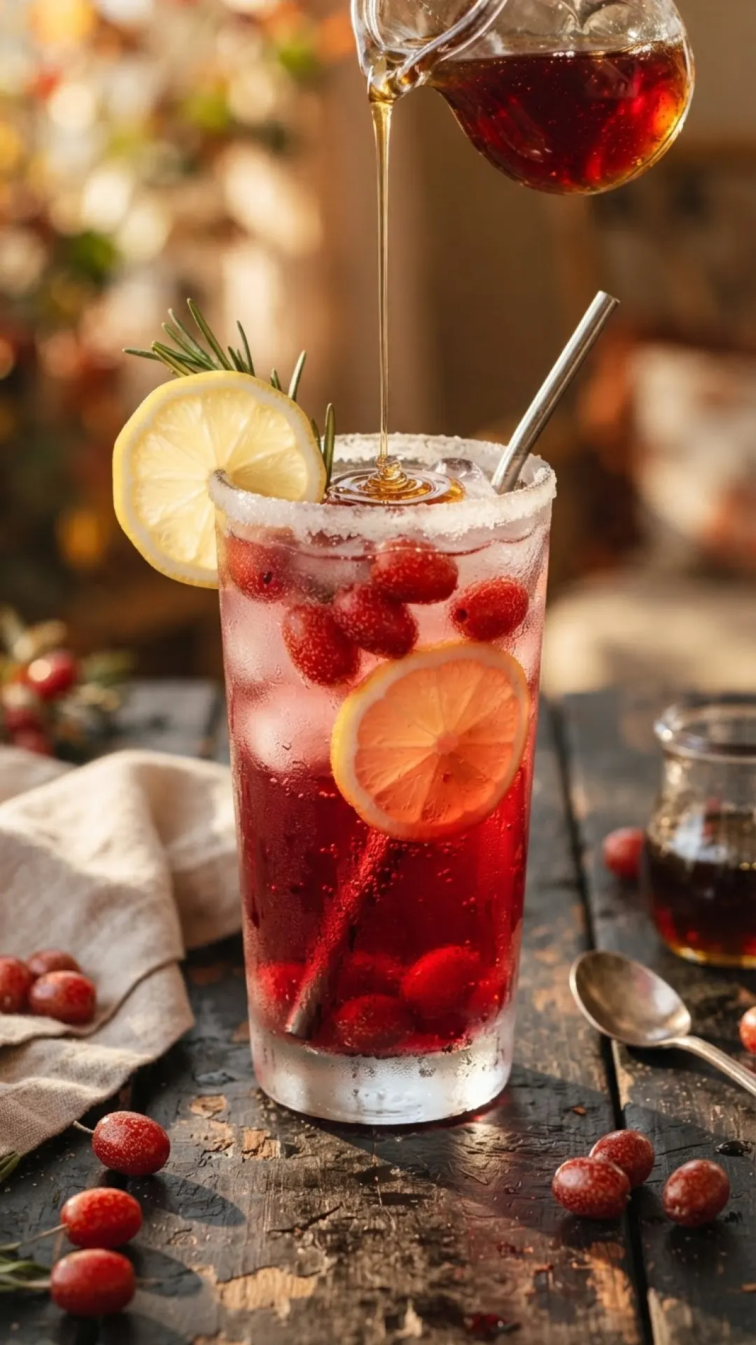 Warming Autumn Berry Drink Preparation