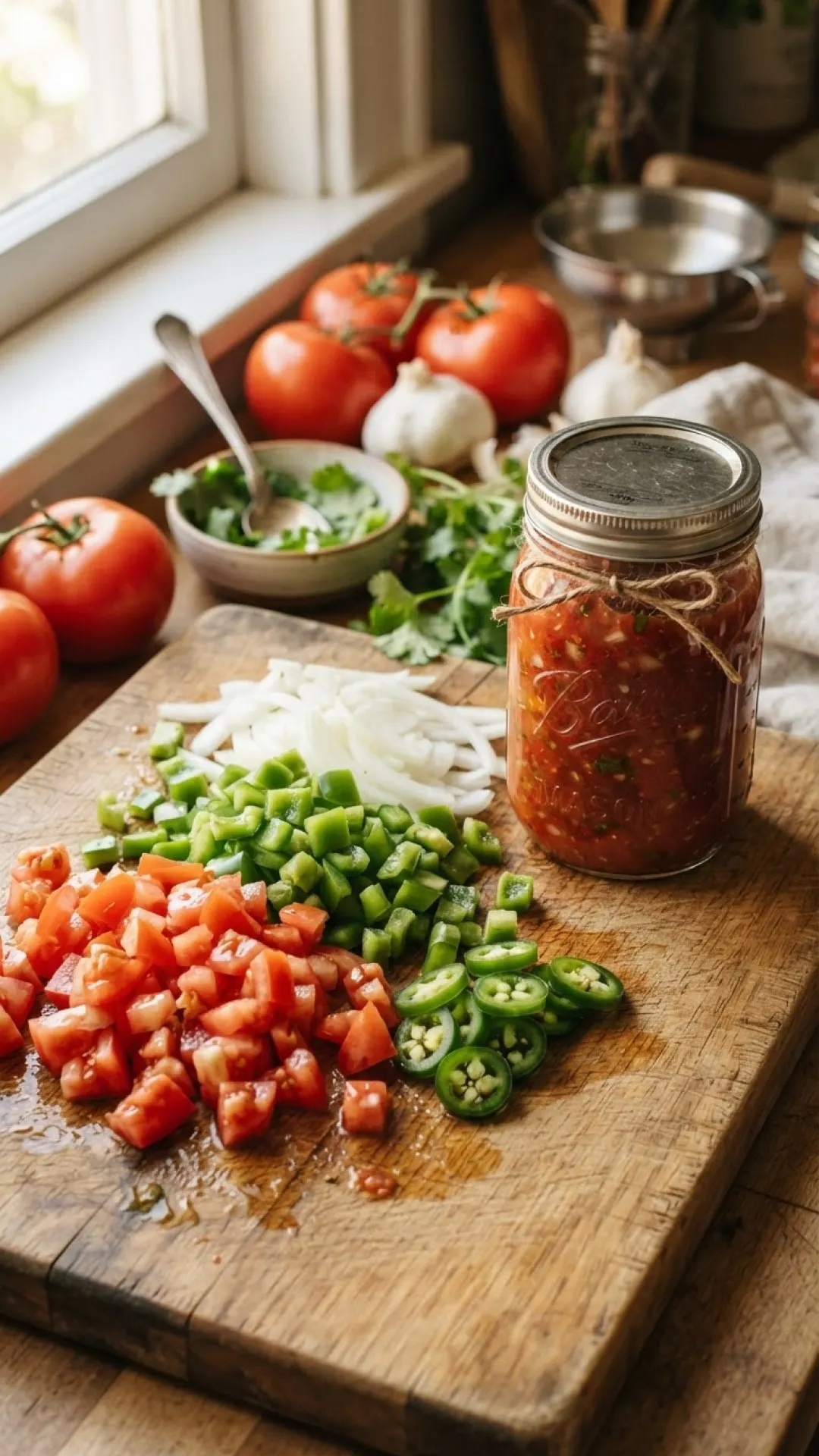 Zesty Garden Fresh Canned Salsa Preparation