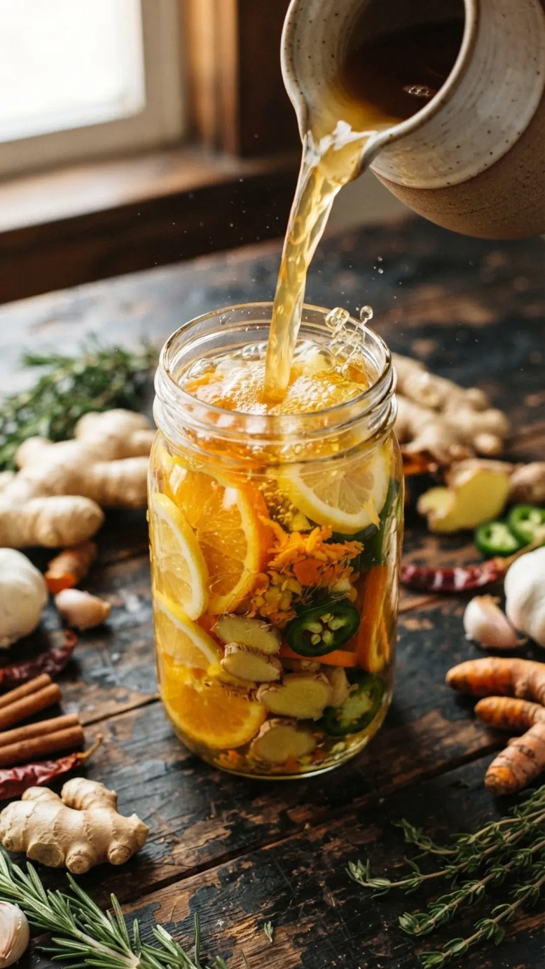 Zesty Homemade Fire Cider Tonic Preparation