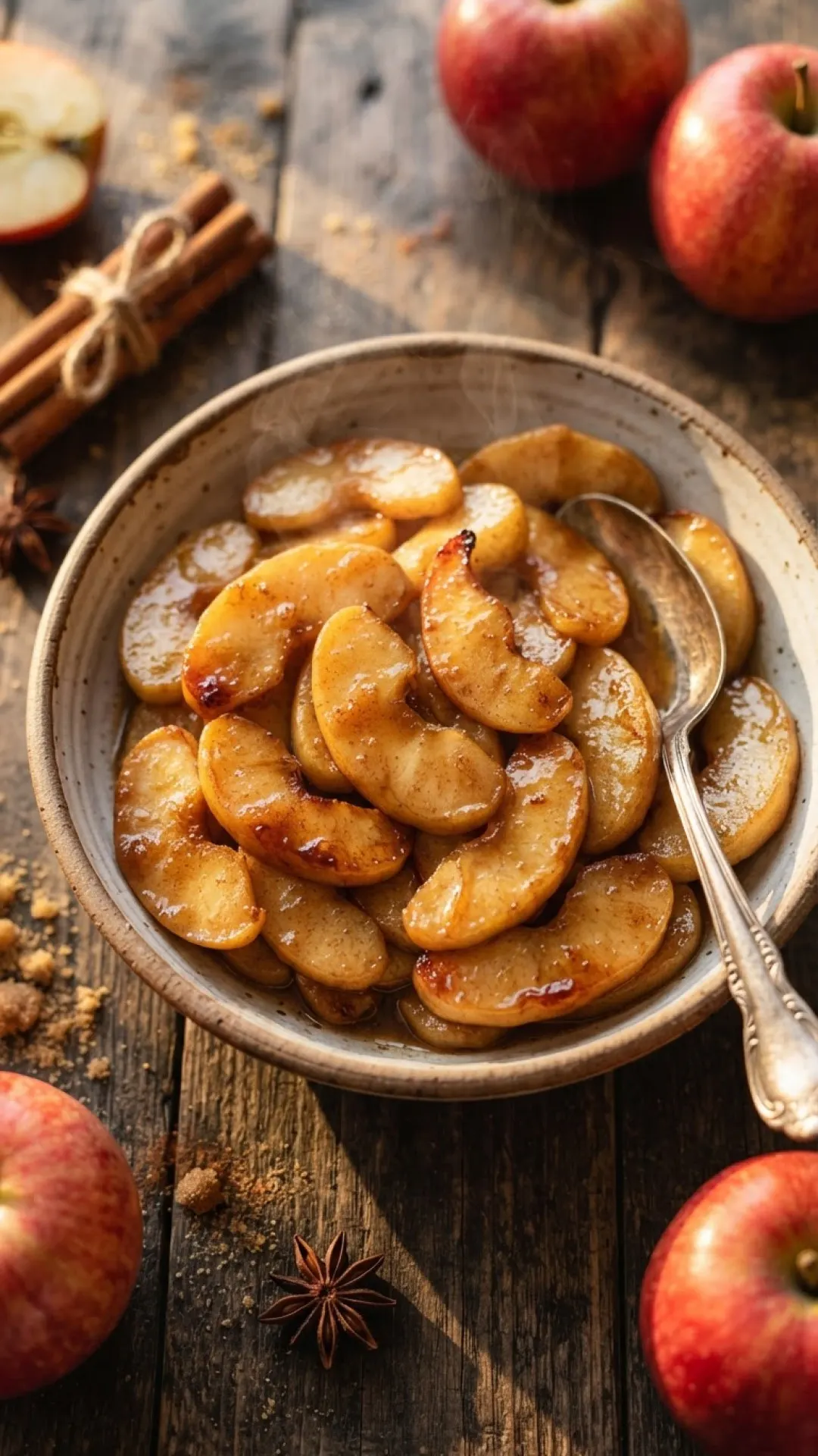 10-Minute Warm Cinnamon Maple Sautéed Apples Preparation