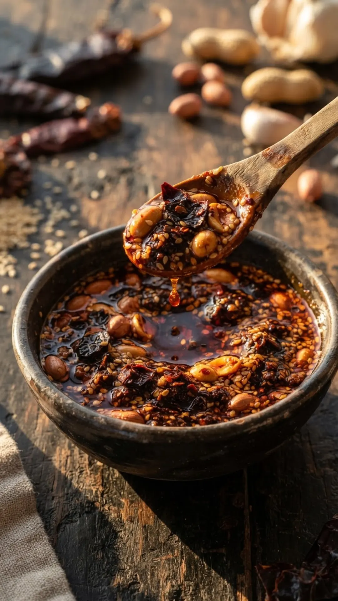Authentic Mexican Salsa Macha Preparation