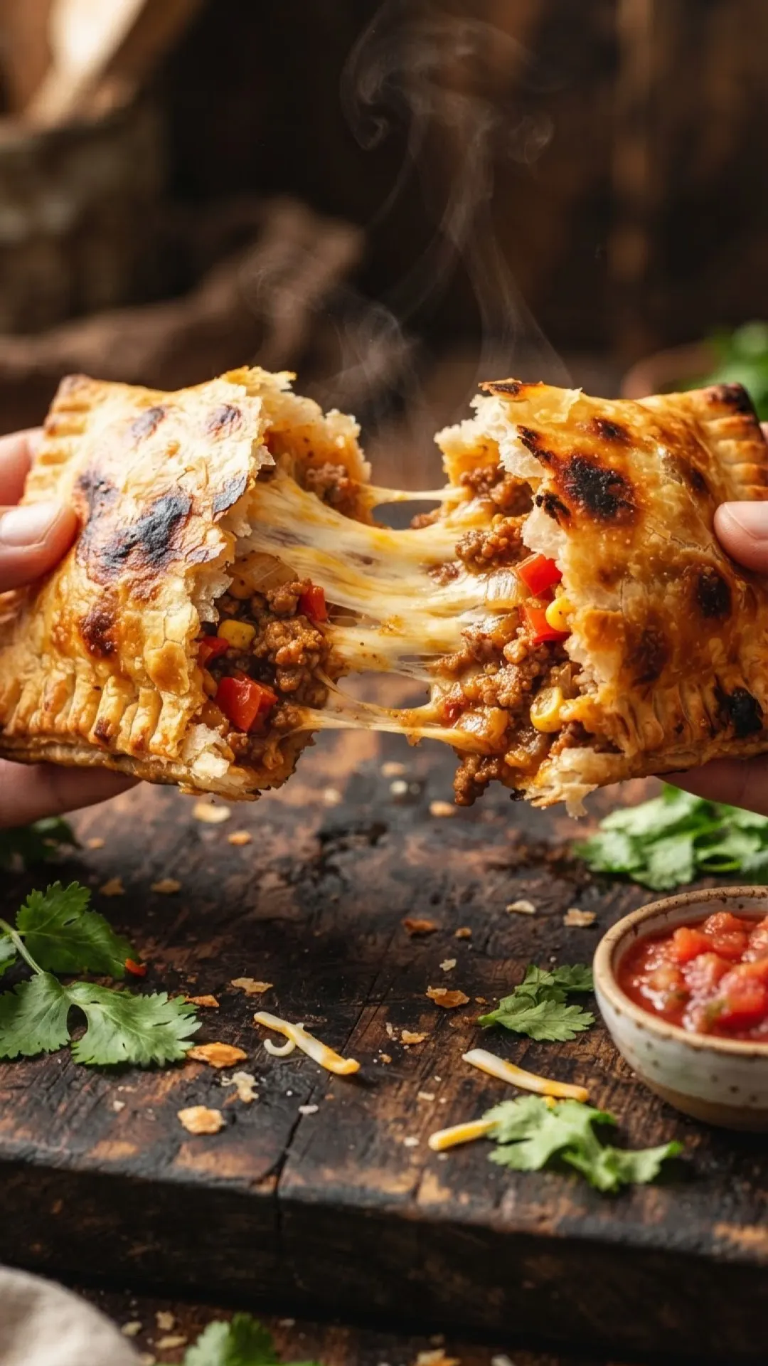 Cheesy Beef Pockets Preparation
