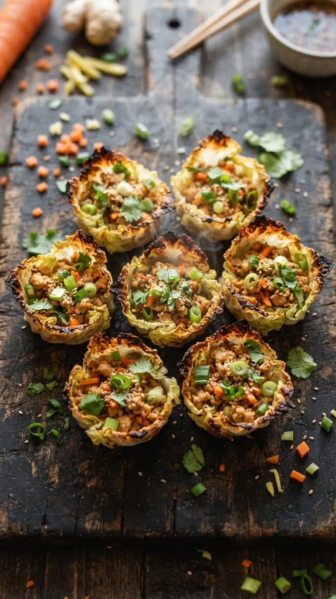 Crispy Cabbage Roll Dumpling Cups Preparation