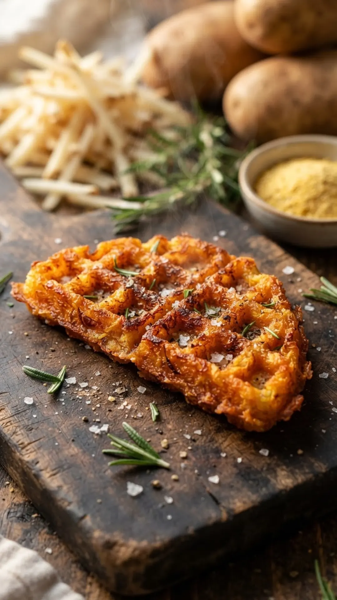 Crispy Waffle Iron Hash Browns Preparation