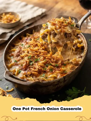 The Easiest & Most Delicious One Pot French Onion Casserole You'll Ever Make!