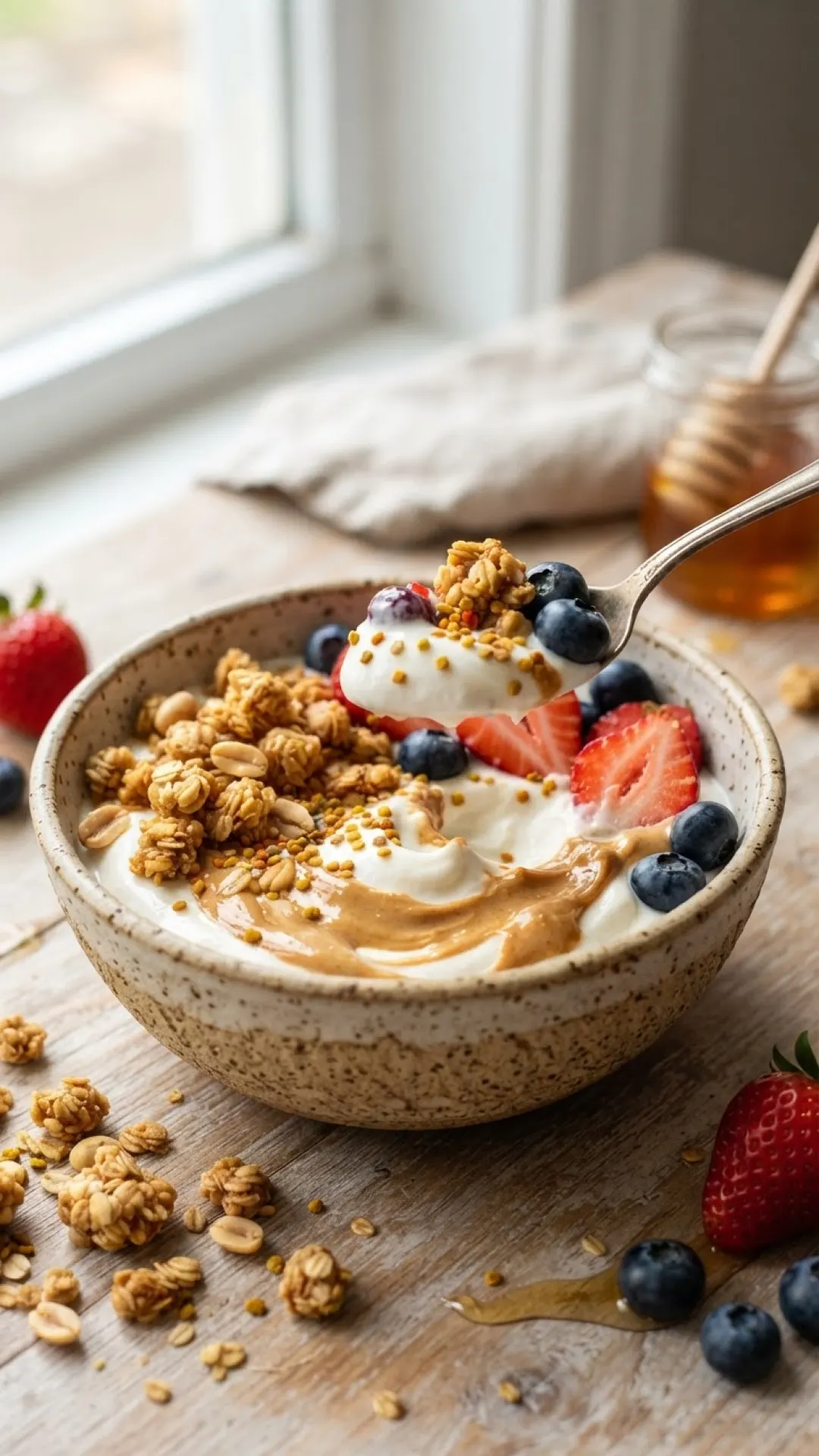 Greek Yogurt Peanut Granola Clusters Preparation