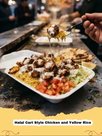 The Ultimate Homemade Halal Cart Style Chicken and Yellow Rice with Iconic White Sauce