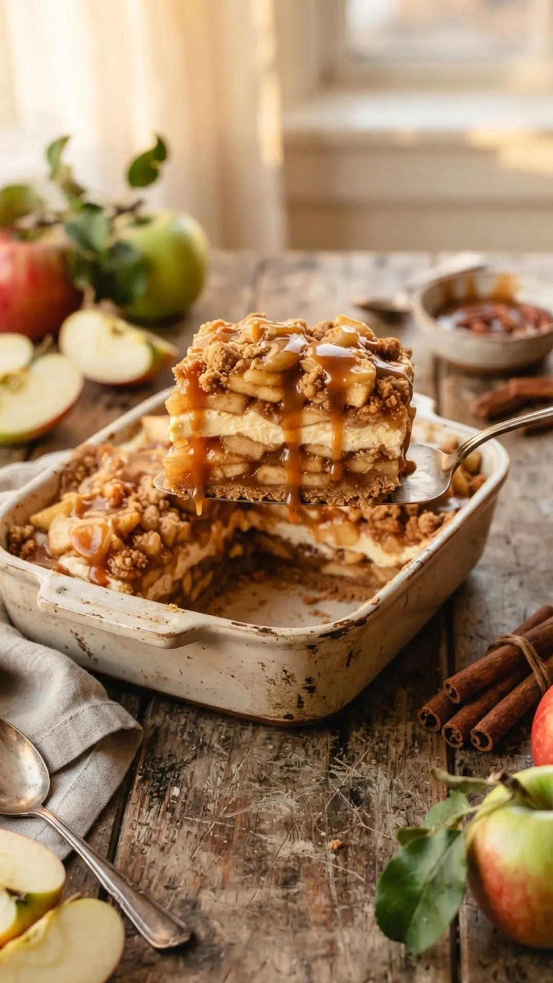 Layered Apple Pie Lasagna Preparation