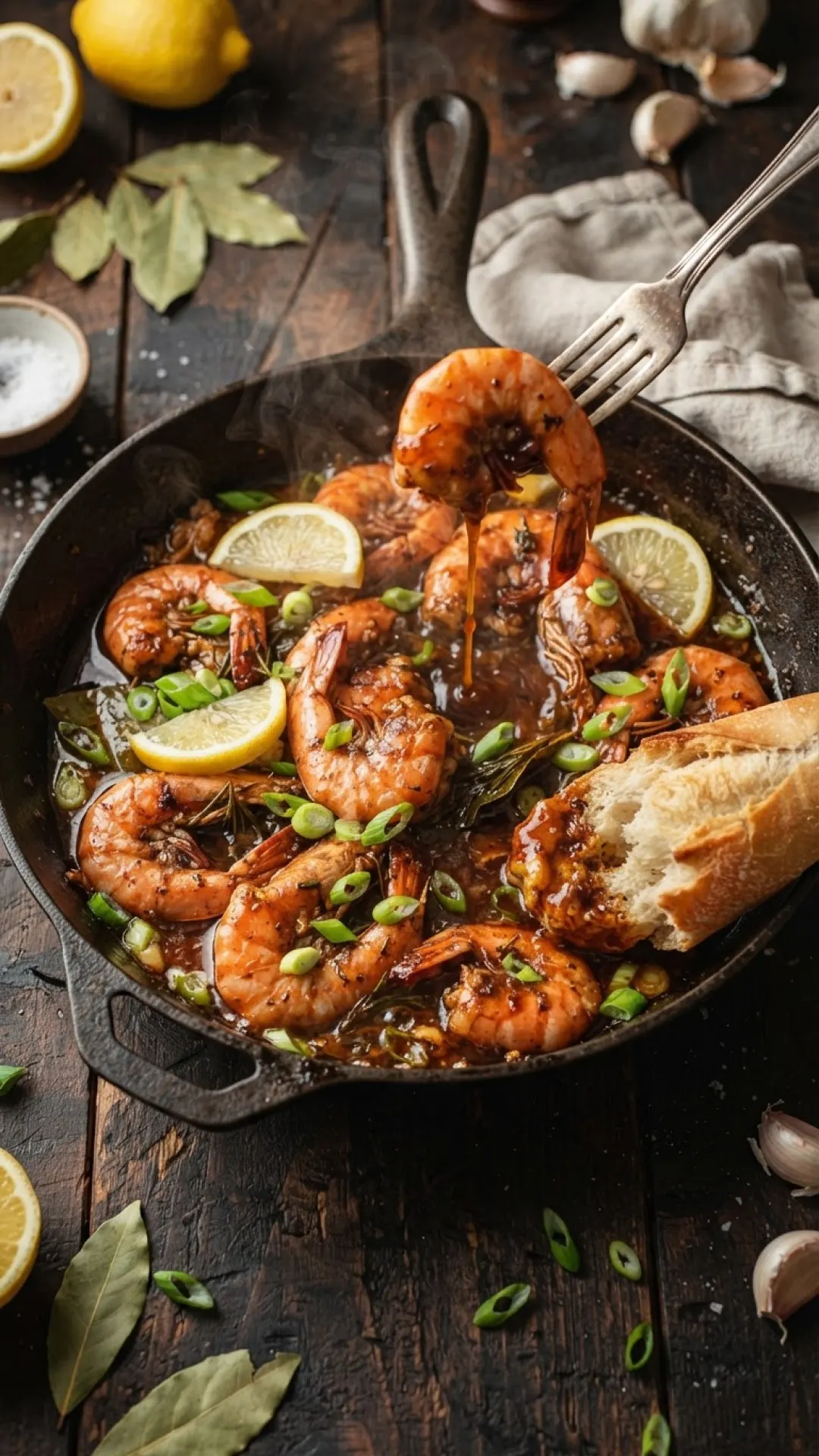 New Orleans Buttery BBQ Shrimp Preparation