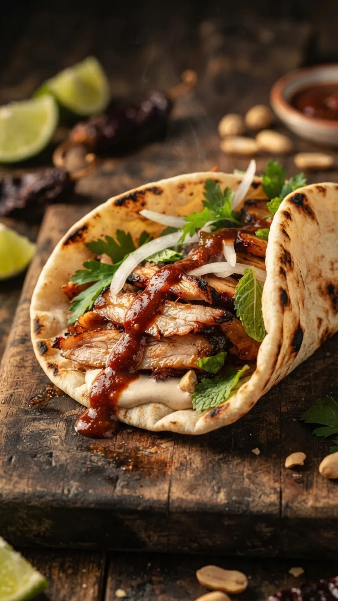 Puebla Tacos Árabes with Shaved Pork Preparation