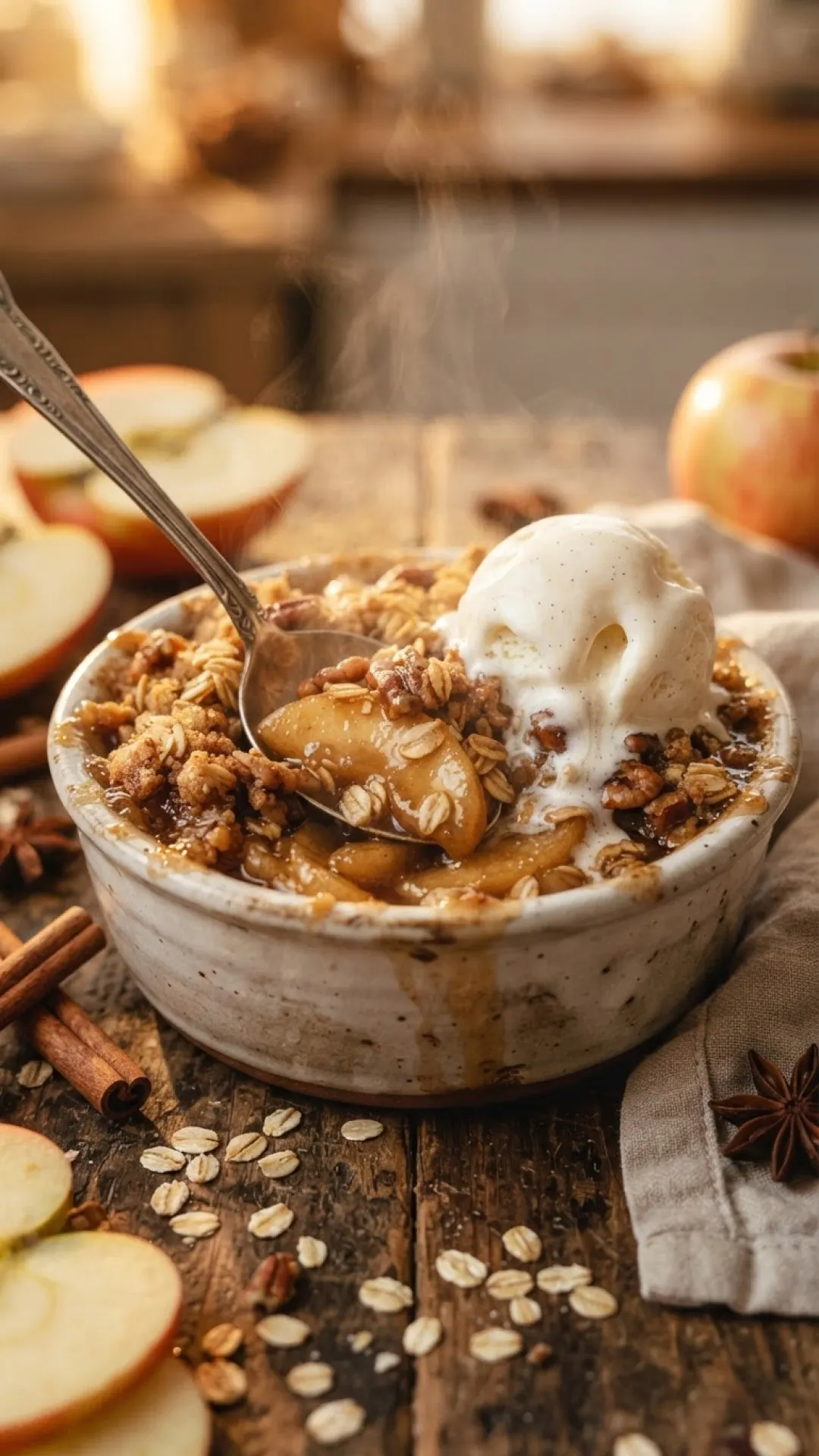 Single-Serve Apple Crisp with Browned Butter Preparation