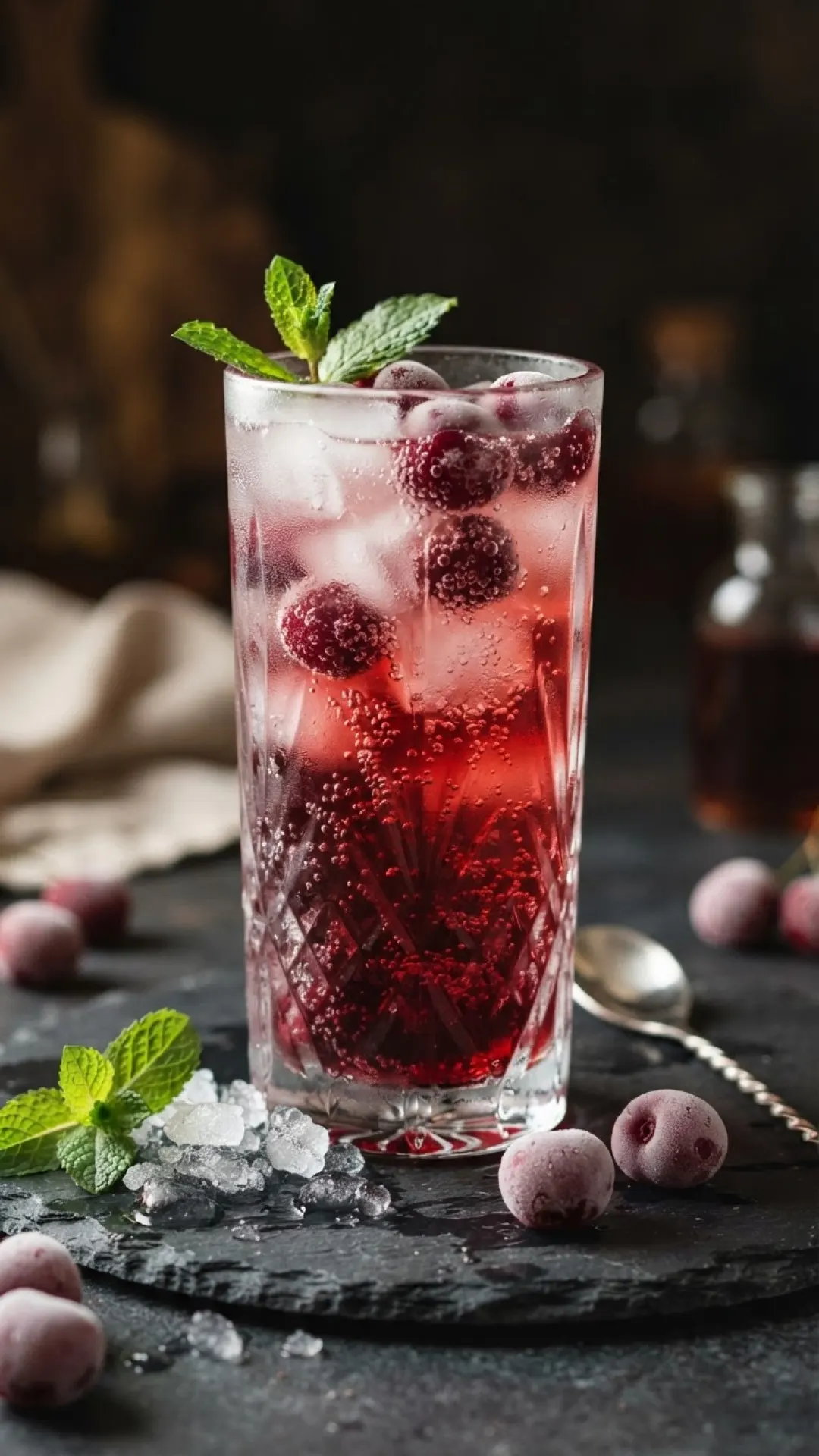 Sleepy Girl Tart Cherry Mocktail Preparation