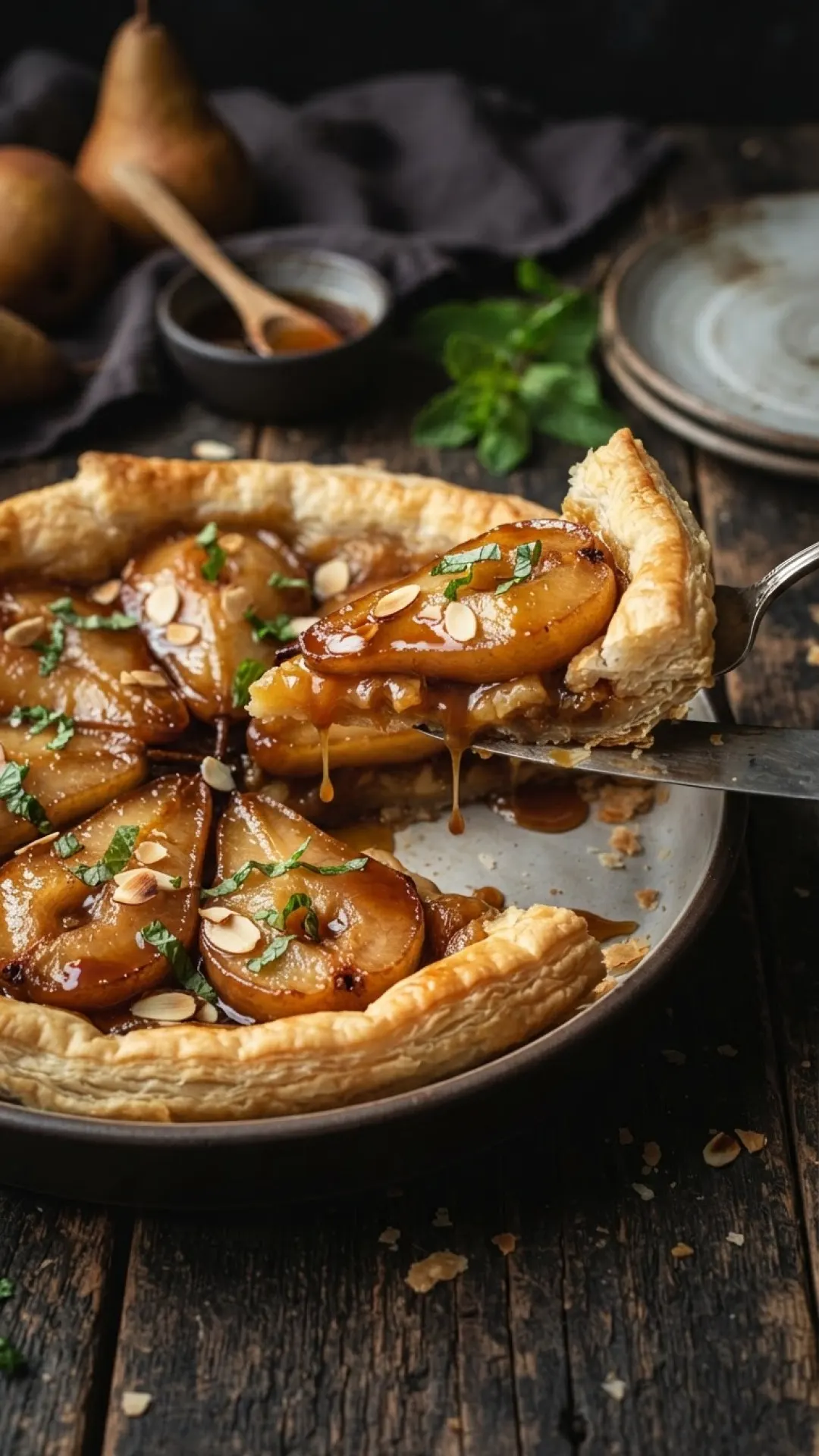 Smoked Maple Miso Caramel Tart Preparation