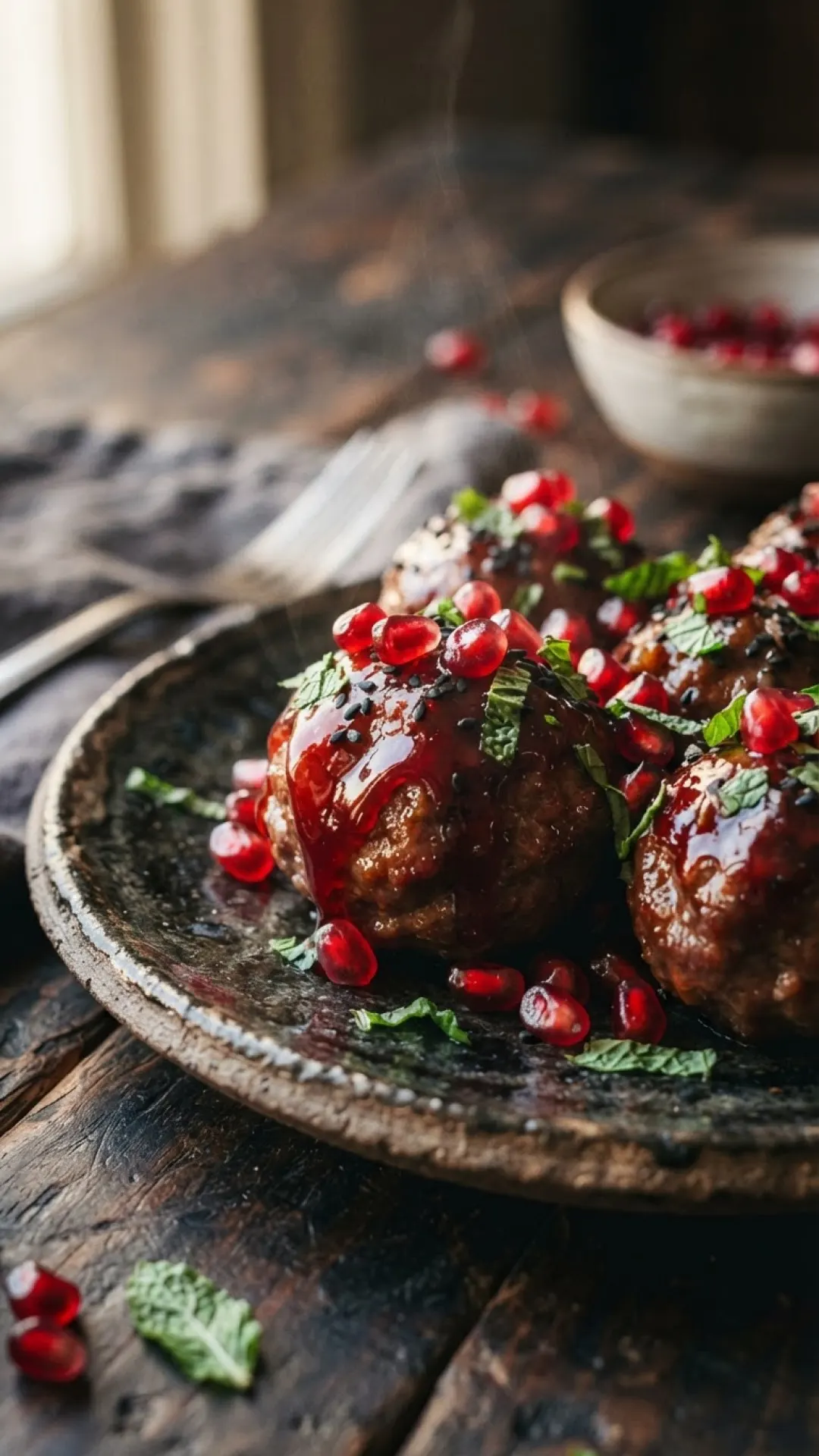 Tart Cherry & Pomegranate Glazed Meatballs Preparation