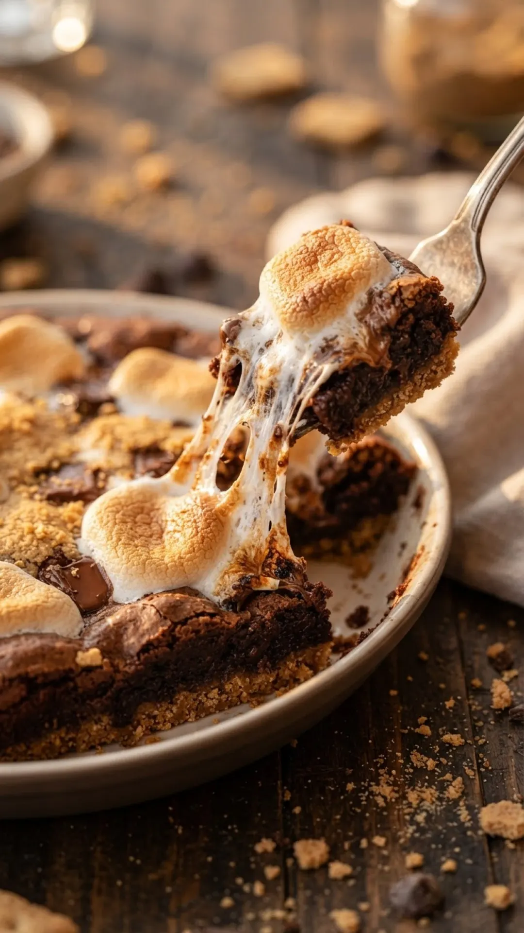 Ultimate Gooey S'mores Brownies Preparation